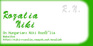 rozalia niki business card